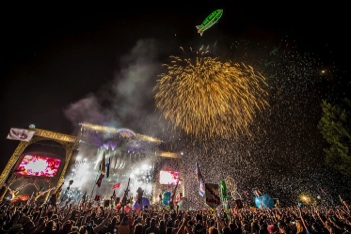 Giant Rc Airships over fireworks